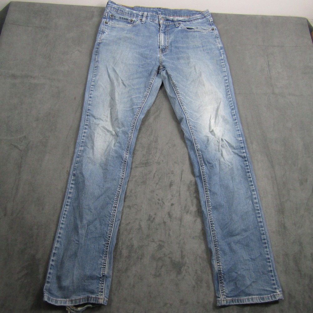 Levi's 511 Slim Fit Jeans Mens 34x34 Light Wash Blue Stretch Denim 18181-0017